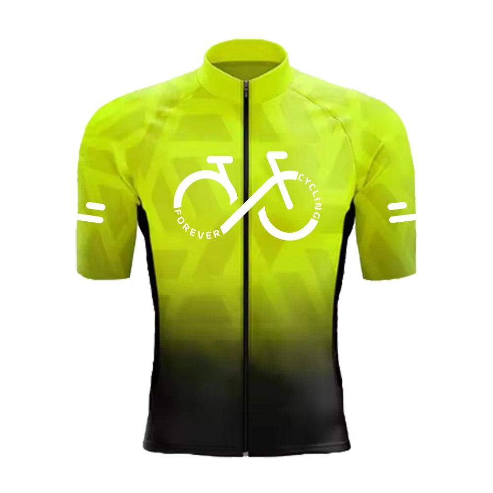 Men's Gradient Short-Sleeve Cycling Jersey Set
