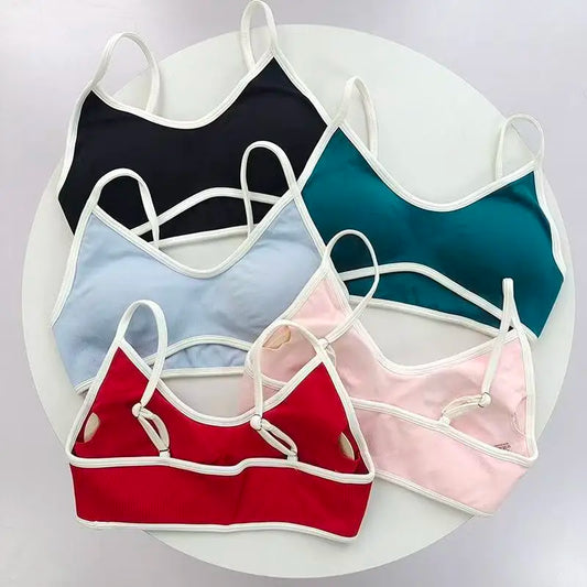 Seamless Color-Block High-Support Sports Bra