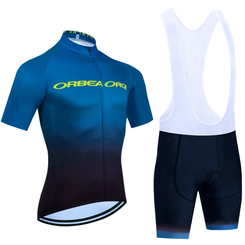 Green Pro Team-Inspired Cycling Jersey & Bib Shorts Set