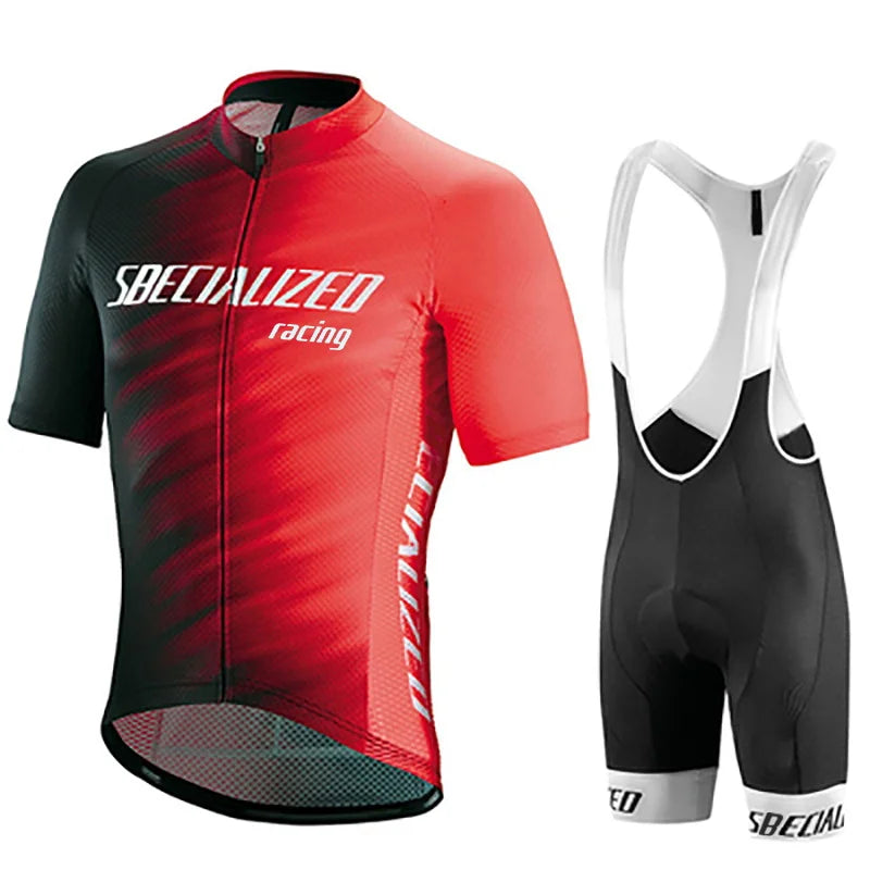 Pro Team-Inspired Cycling Jersey & Bib Shorts Set