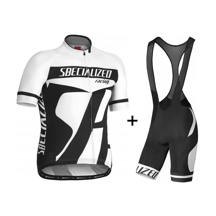 Pro Team-Inspired Cycling Jersey & Bib Shorts Set