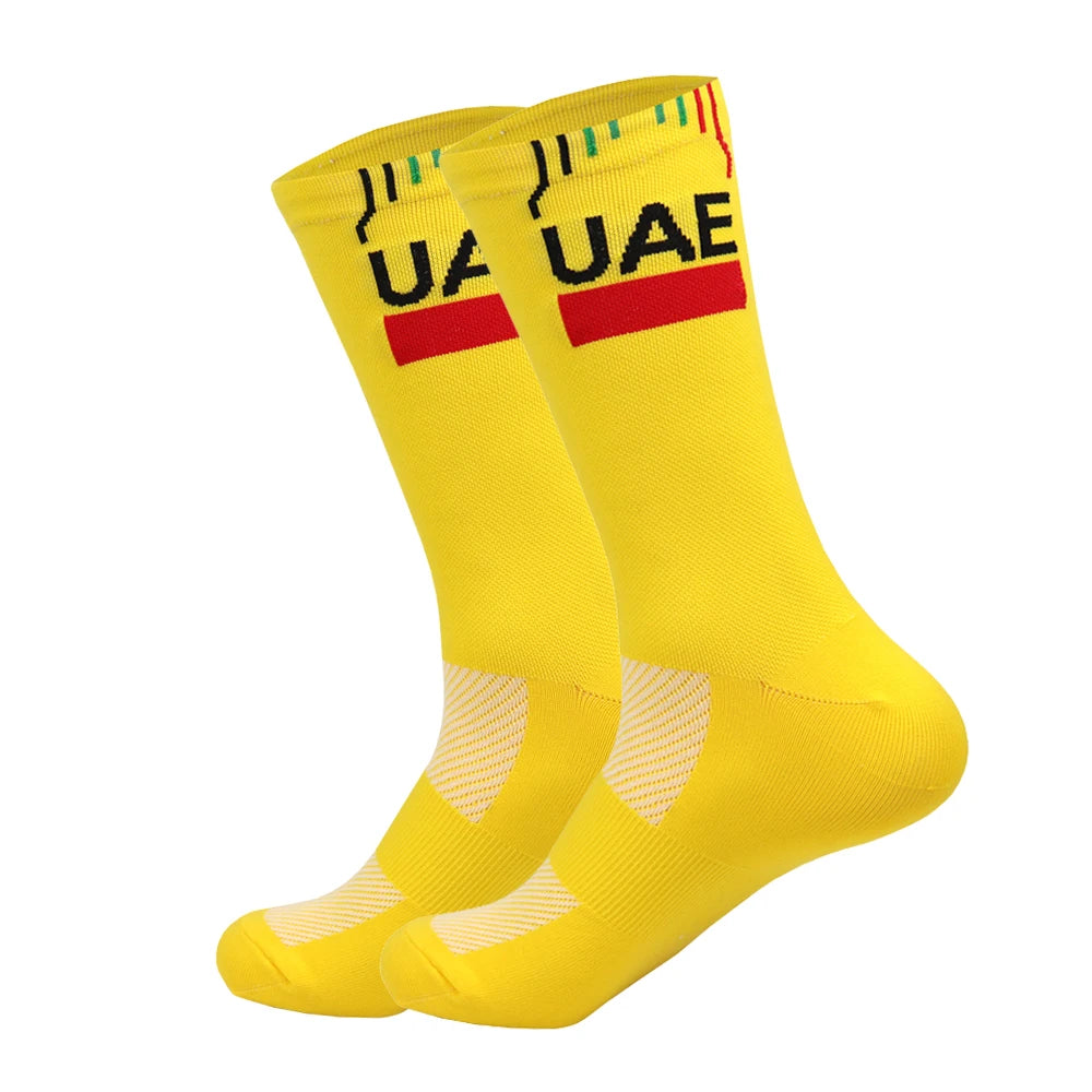 Pro Team-Inspired Breathable Mesh Cycling Socks