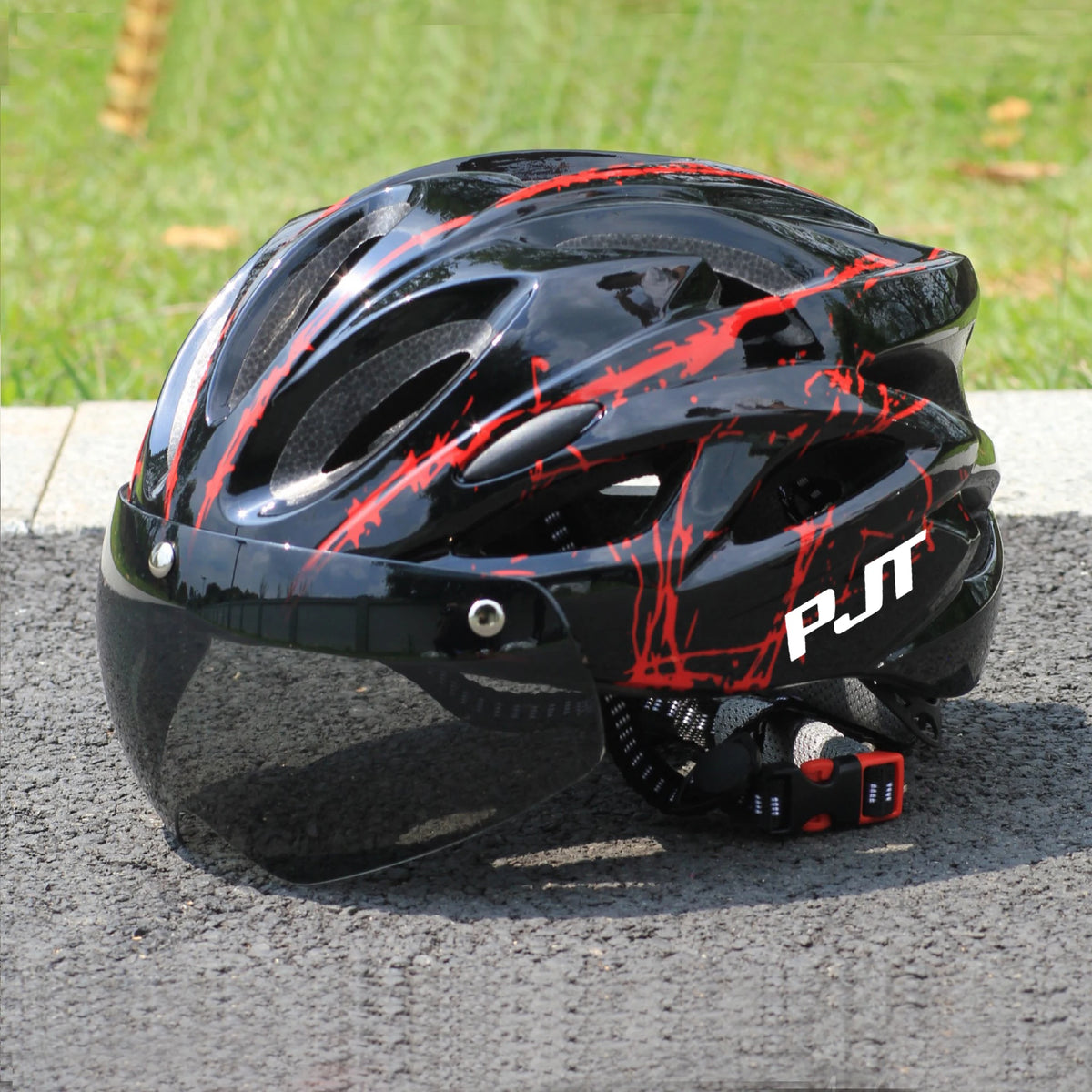 PJT Cycling Helmet with Magnetic Goggles
