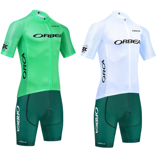 Green Pro Team-Inspired Cycling Jersey & Bib Shorts Set