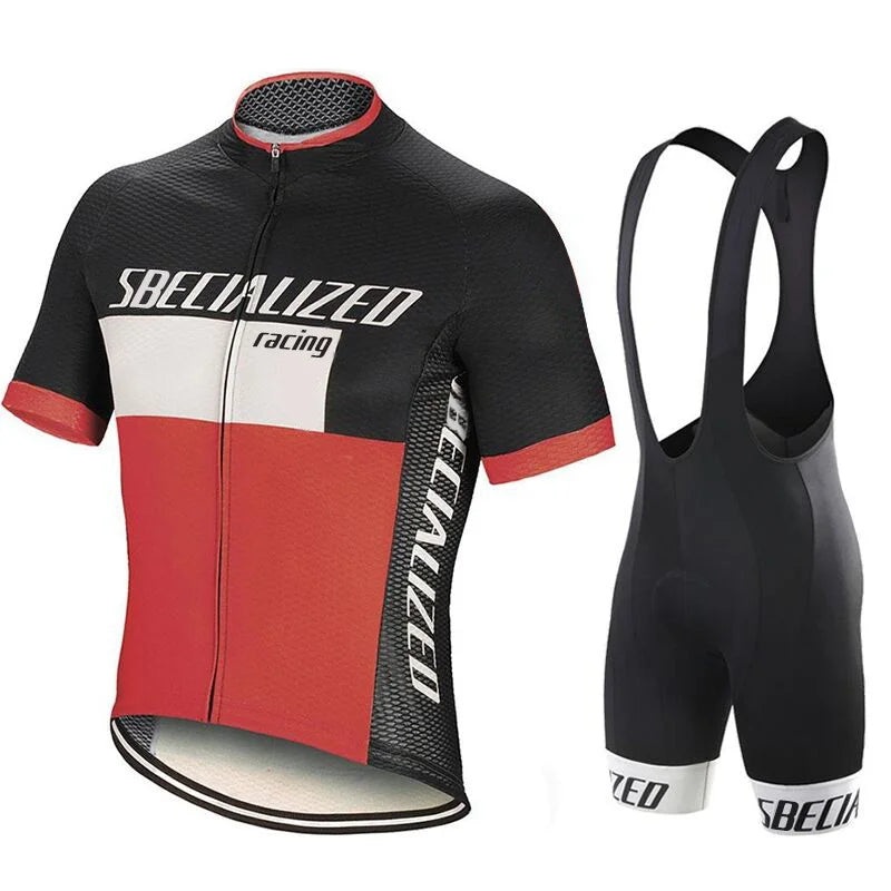 Pro Team-Inspired Cycling Jersey & Bib Shorts Set
