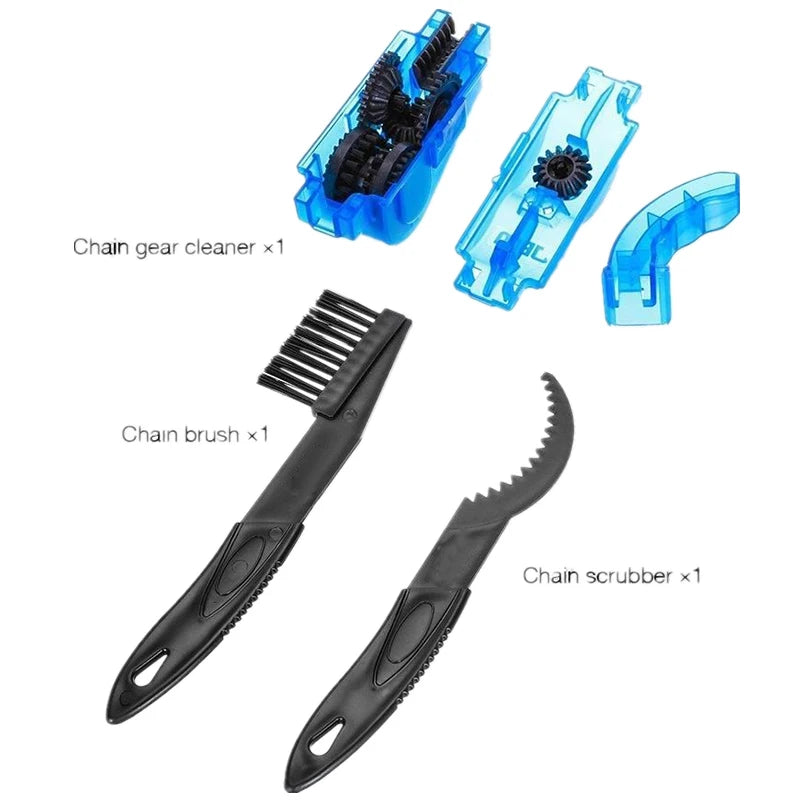 Portable Bicycle Chain Cleaner Brush Kit