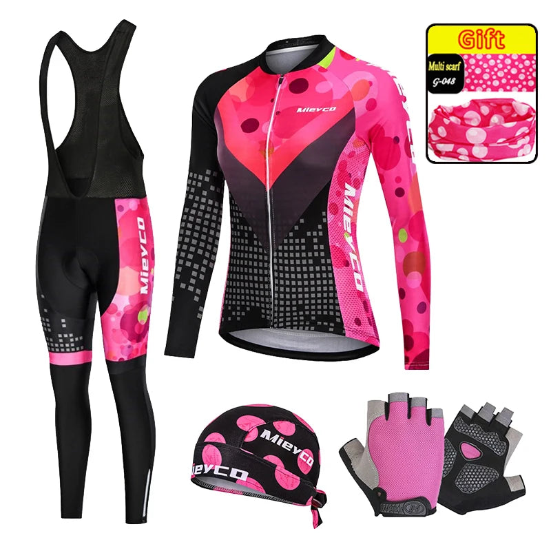 Women's Long-Sleeve Road & MTB Cycling Jersey