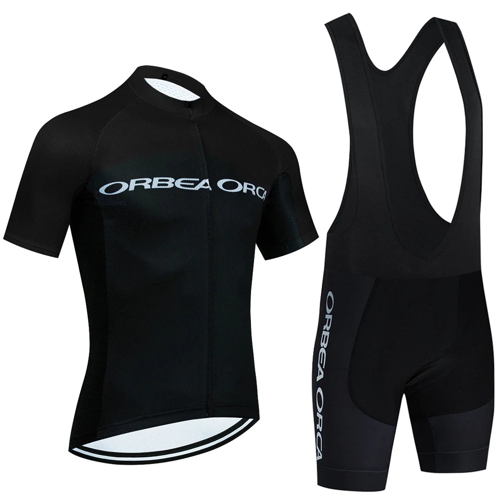 Green Pro Team-Inspired Cycling Jersey & Bib Shorts Set