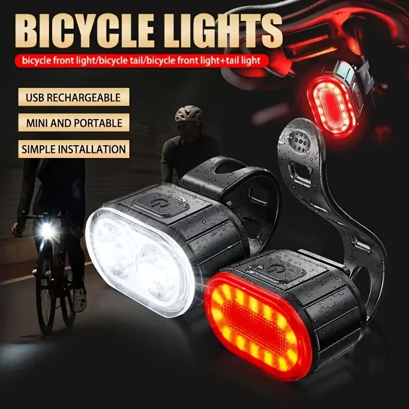 Rechargeable LED Bicycle Headlight & Taillight