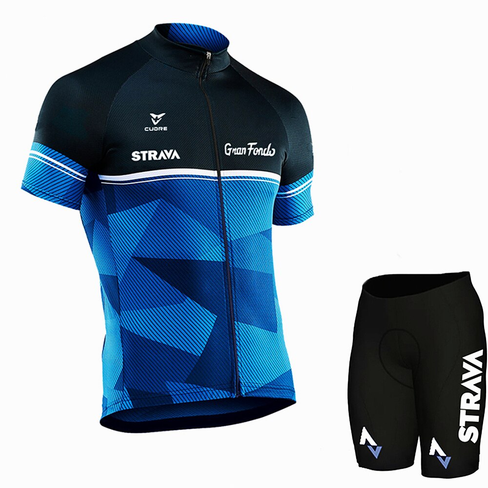 Strava Pro Team Cycling Jersey Set