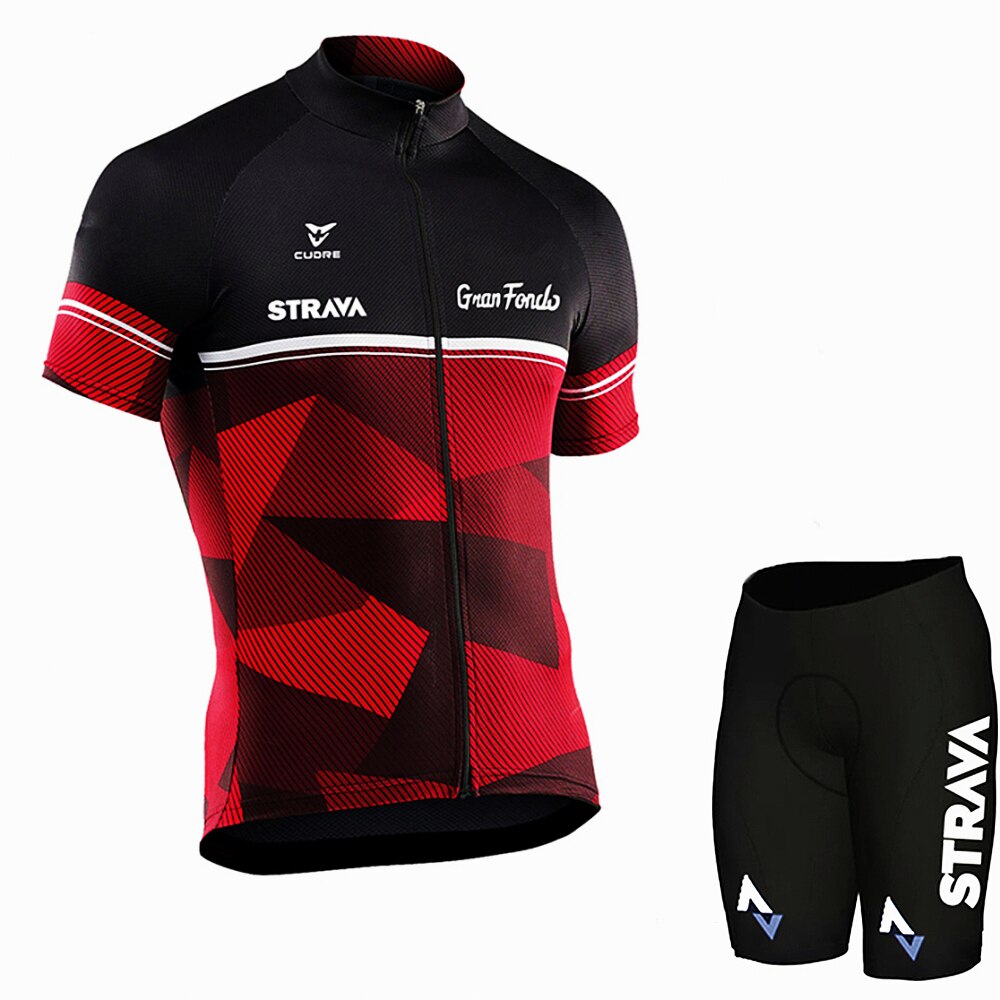 Strava Pro Team Cycling Jersey Set