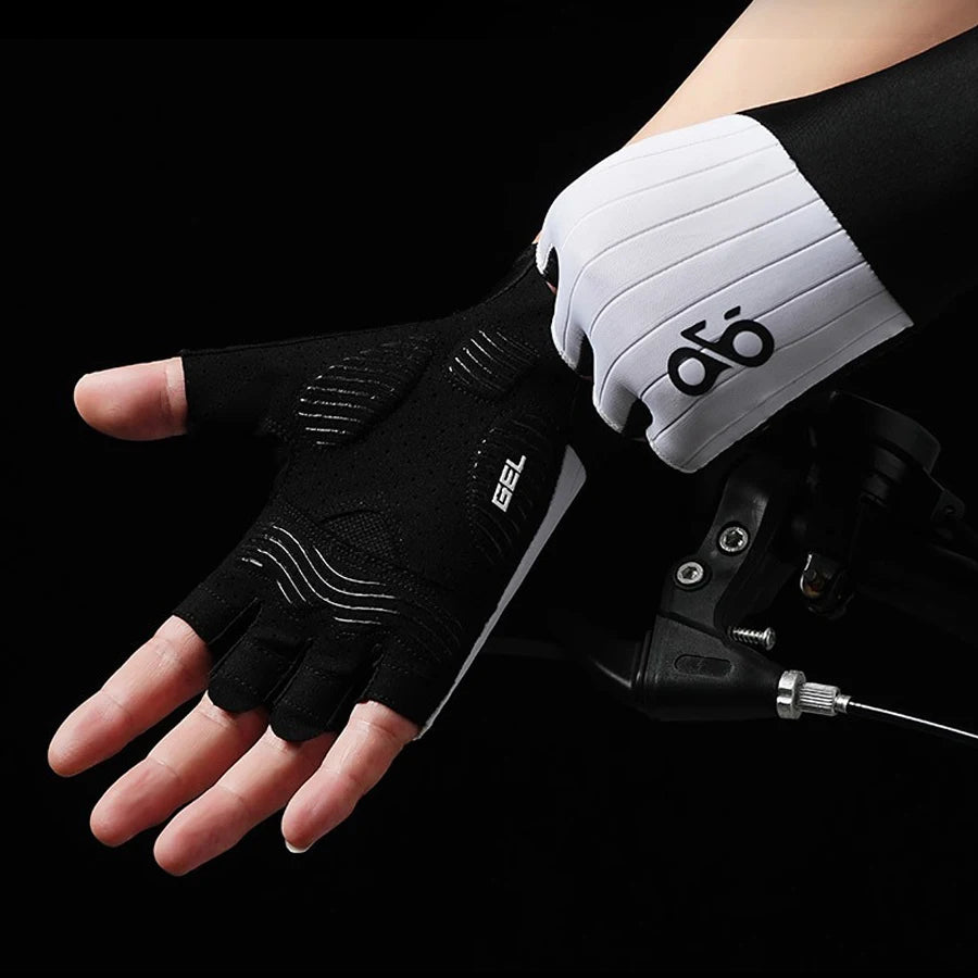 Anti slip and shock-absorbing half finger gloves