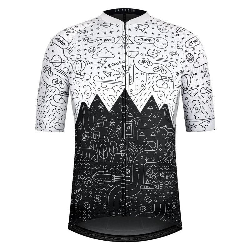 Men's UV-Protective Compression Cycling Jersey