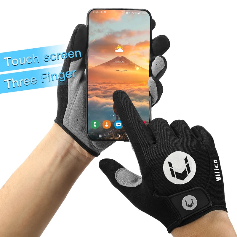 Touchscreen Full-Finger Cycling Gloves