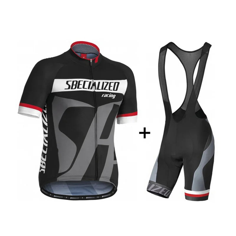 Pro Team-Inspired Cycling Jersey & Bib Shorts Set