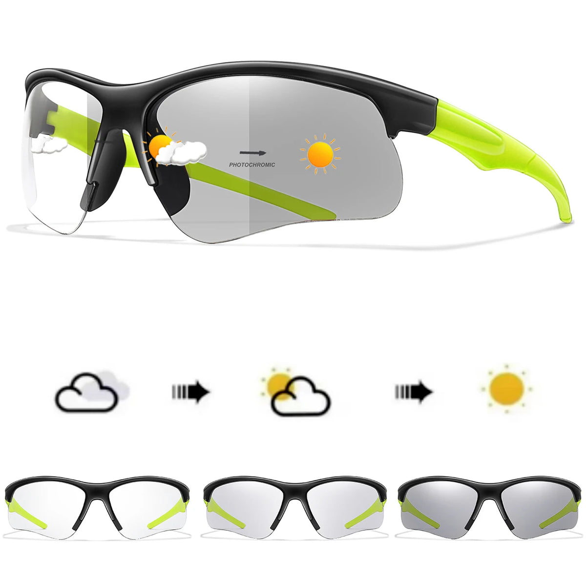 Photochromic Windproof Cycling Sunglasses