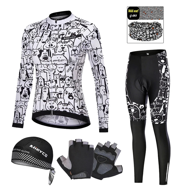 Women's Long-Sleeve Road & MTB Cycling Jersey