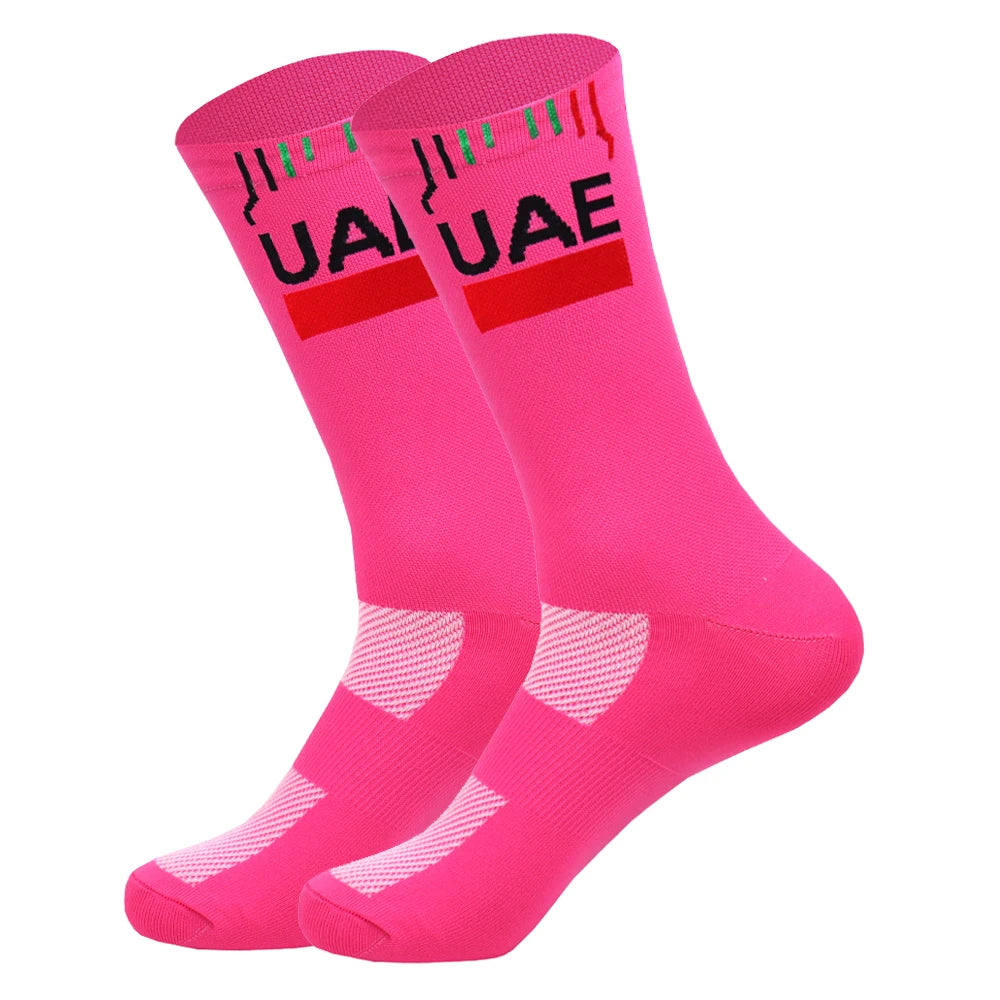 Pro Team-Inspired Breathable Mesh Cycling Socks