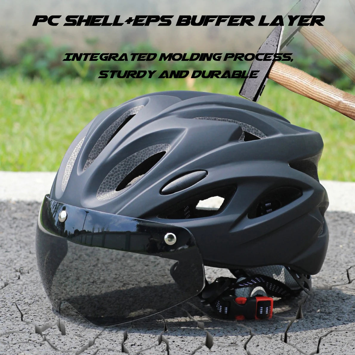 PJT Cycling Helmet with Magnetic Goggles