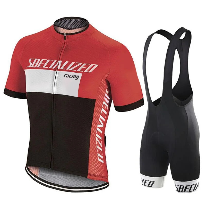 Pro Team-Inspired Cycling Jersey & Bib Shorts Set