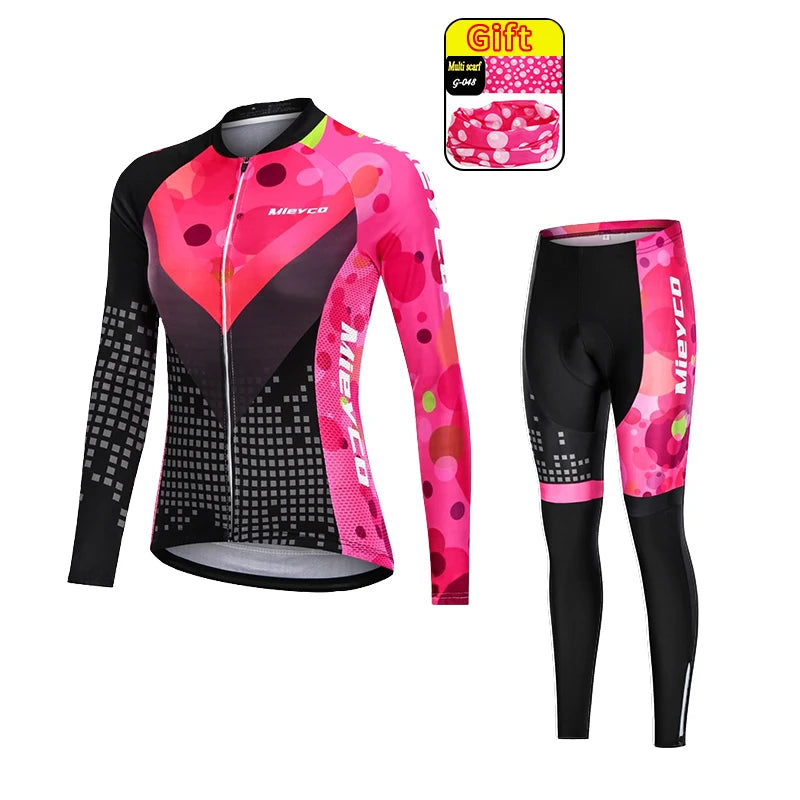 Women's Long-Sleeve Road & MTB Cycling Jersey