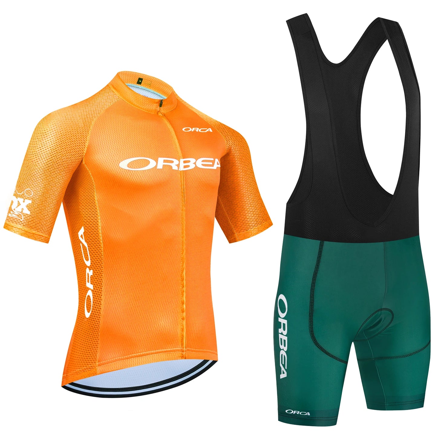 Green Pro Team-Inspired Cycling Jersey & Bib Shorts Set