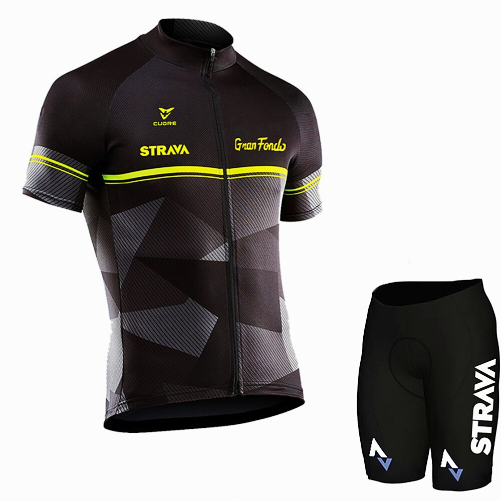 Strava Pro Team Cycling Jersey Set