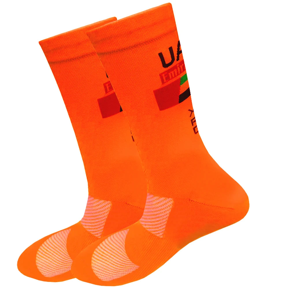 Pro Team-Inspired Breathable Mesh Cycling Socks