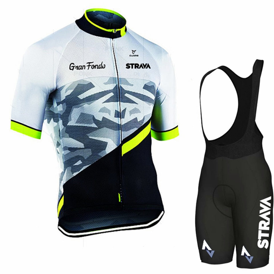 Strava Pro Team Cycling Jersey Set