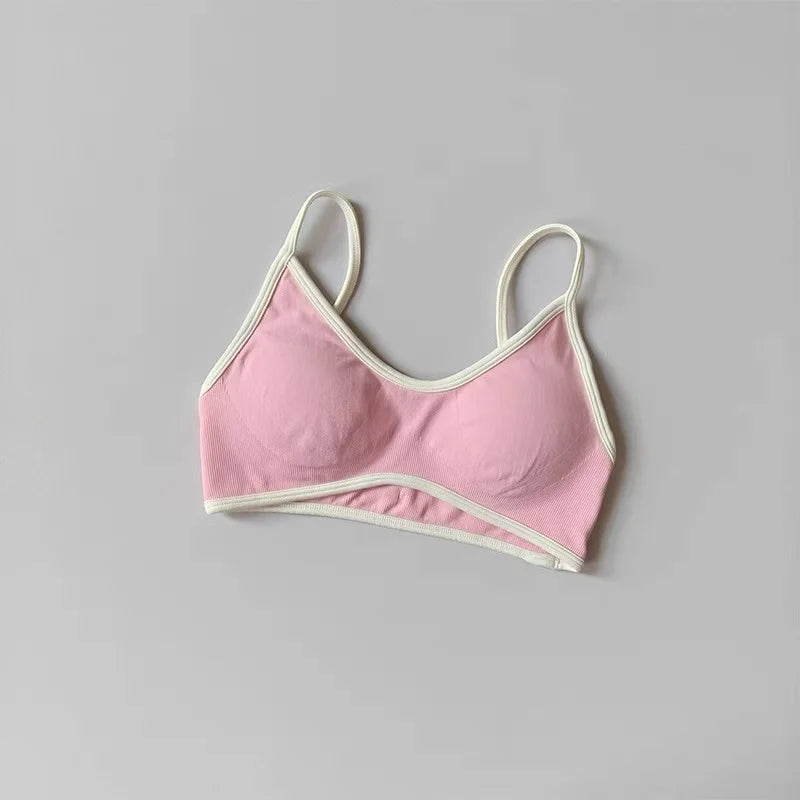 Seamless Color-Block High-Support Sports Bra