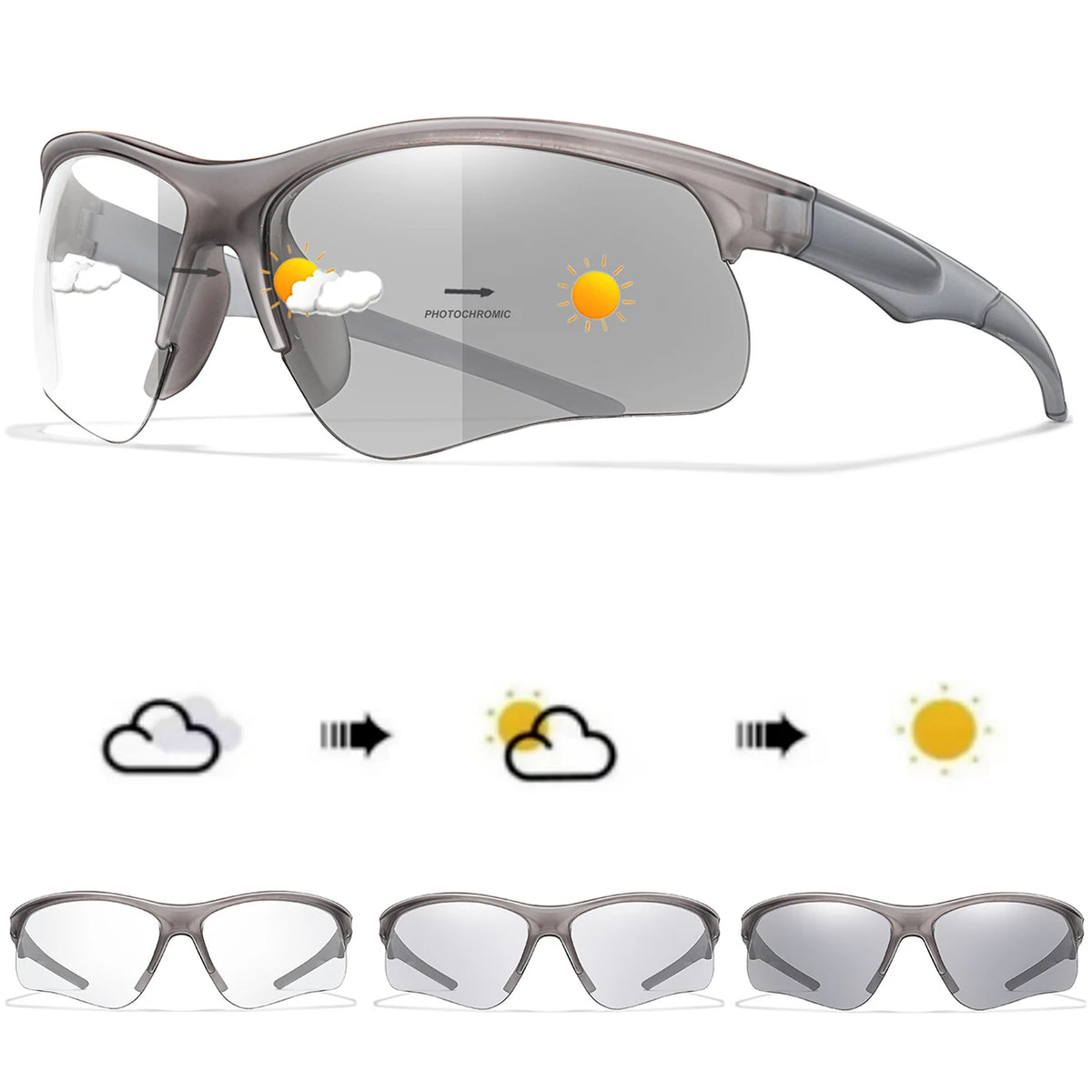 Photochromic Windproof Cycling Sunglasses