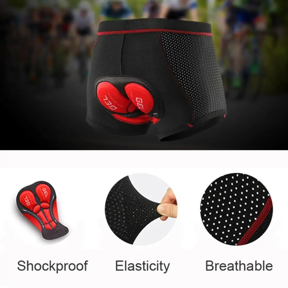 Breathable Cycling Shorts Cycling Underwear 5D Gel Pad