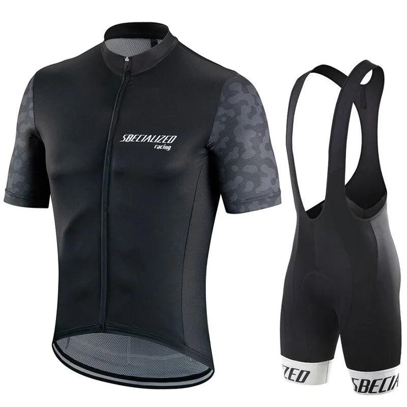 Pro Team-Inspired Cycling Jersey & Bib Shorts Set
