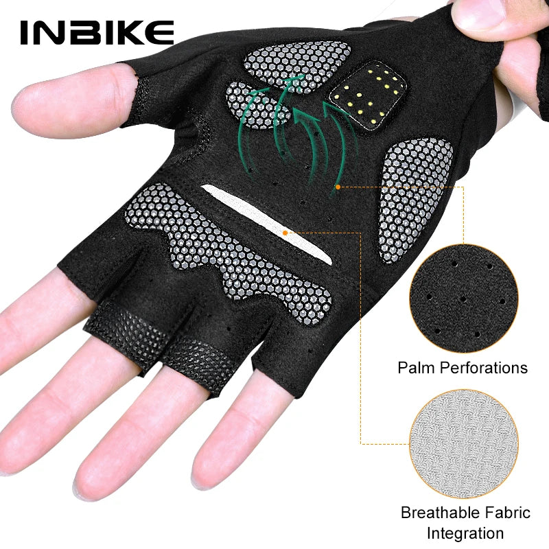 INBIKE Padded Half-Finger Cycling Gloves