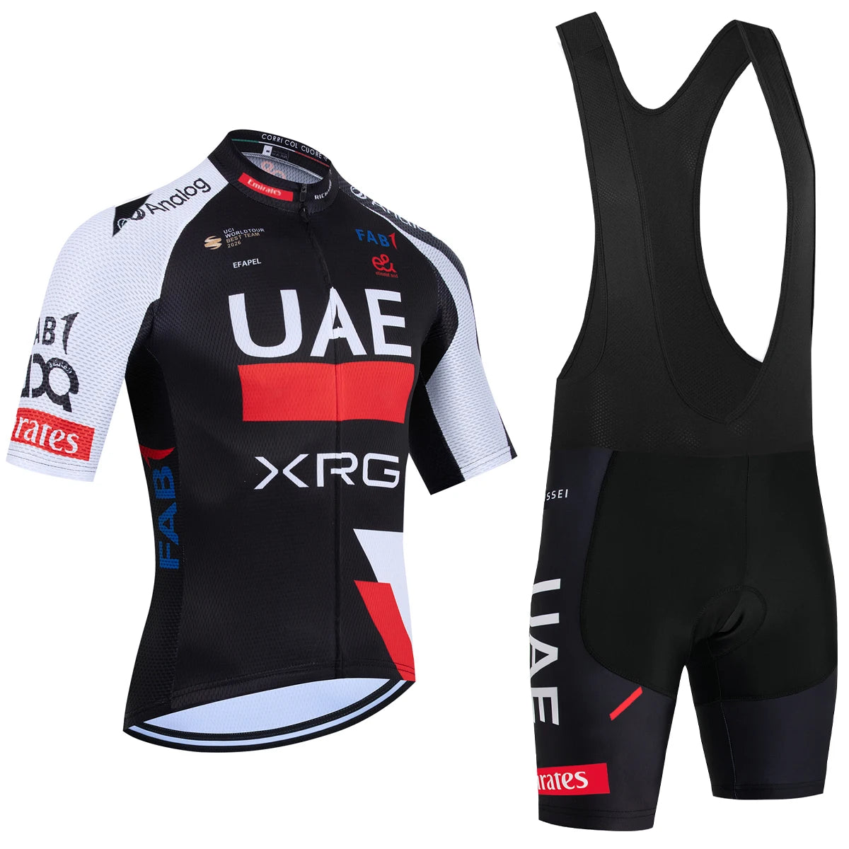 UAE Team-Inspired Cycling Jersey & Shorts Set