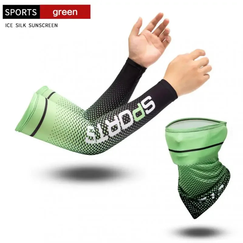 2-Piece Cooling Cycling Arm Sleeve & Bandana Set