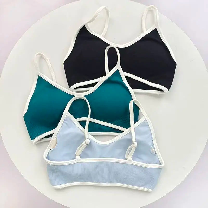 Seamless Color-Block High-Support Sports Bra