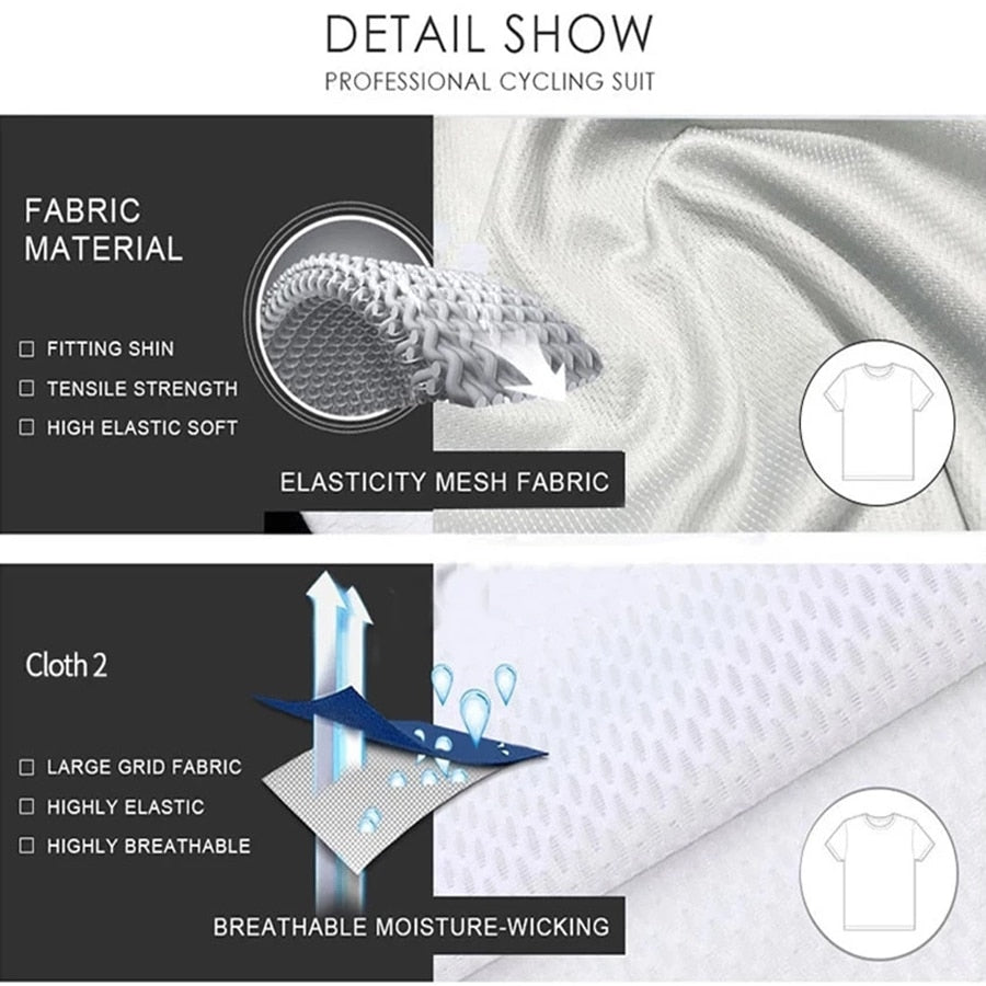 TREK Quick Dry Breathable Cycling Jersey Set