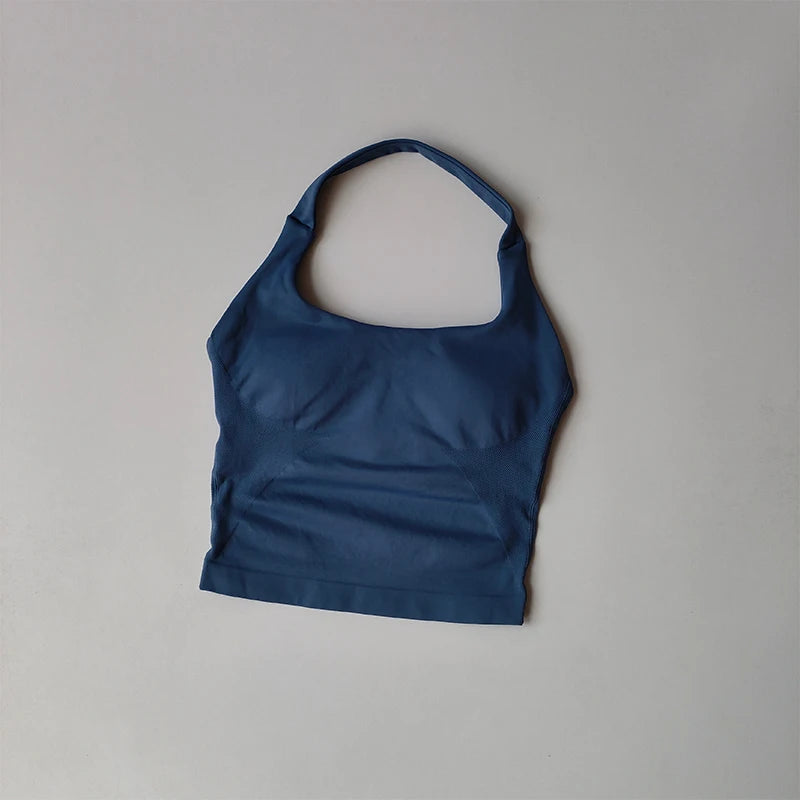 Seamless Cross-Back High-Support Sports Bra