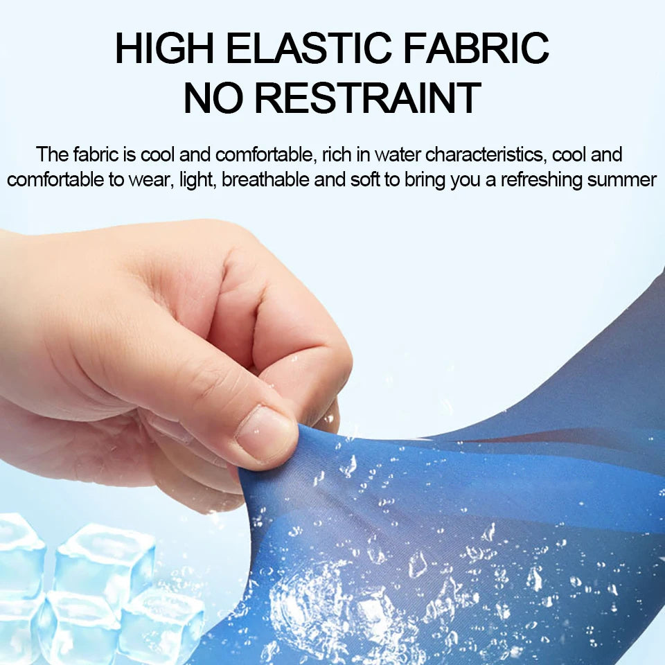 2-Piece Cooling Cycling Arm Sleeve & Bandana Set