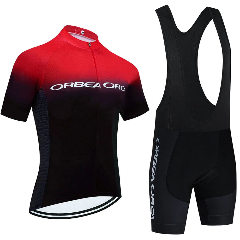 Green Pro Team-Inspired Cycling Jersey & Bib Shorts Set