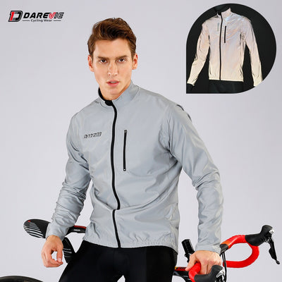 DAREVIE Full Reflective Removable Sleeves Cycling Jacket