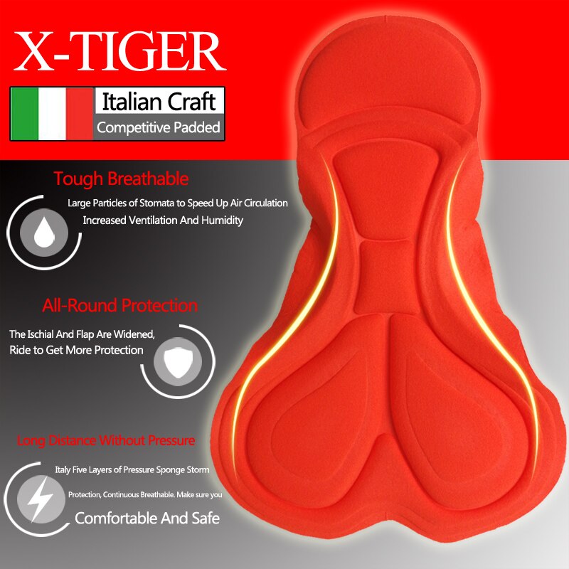 X-TIGER Women Cycling Underwear 3D Gel Padded Riding Shorts