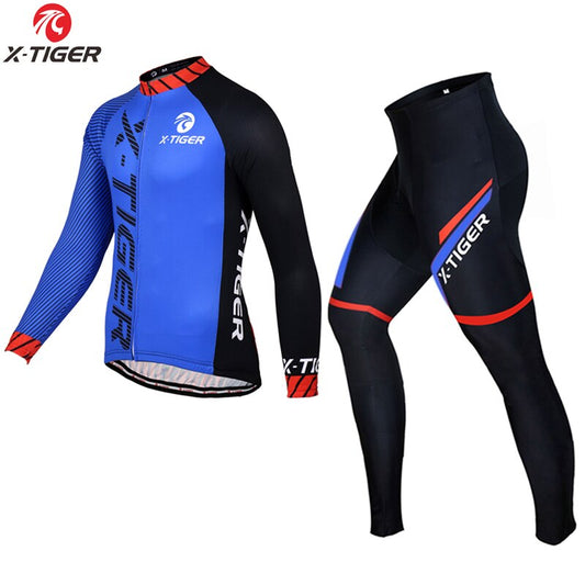X-TIGER Winter Thermal Fleece Cycling Jersey Set X17