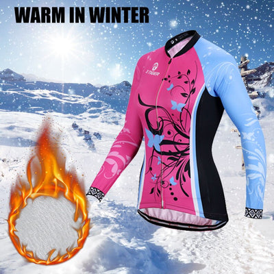 Thermal X-Tiger Pro Women Winter Cycling Jersey Set