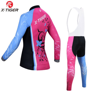 Thermal X-Tiger Pro Women Winter Cycling Jersey Set