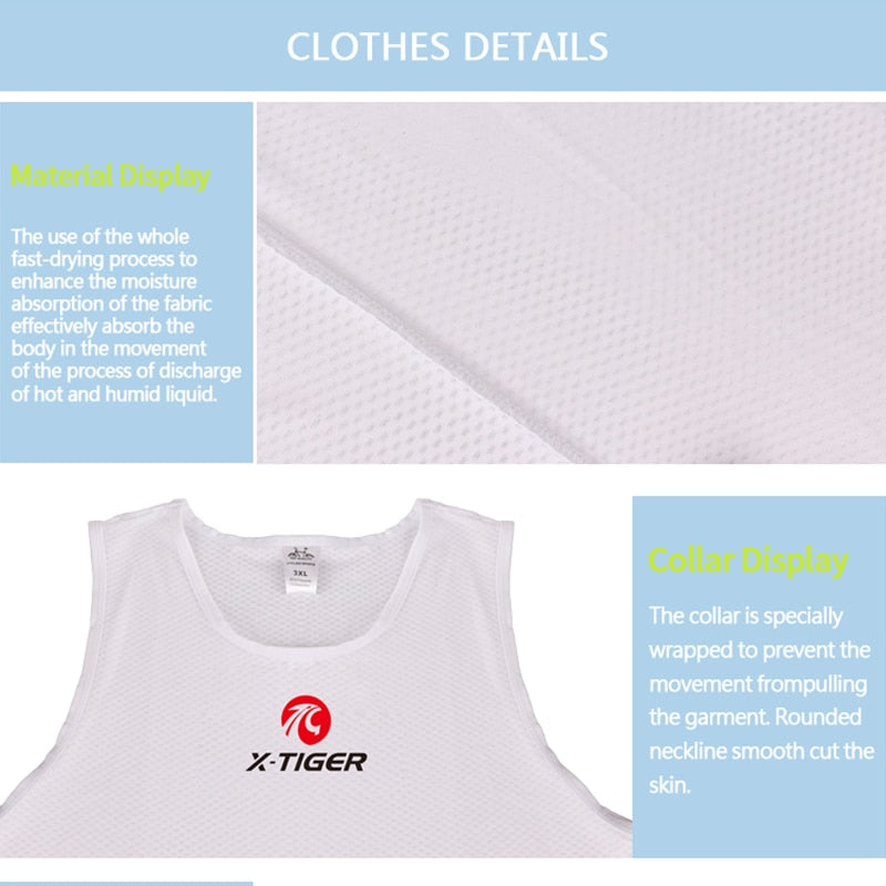 X-Tiger Cool Mesh Superlight Vest Breathable Short Sleeve Undershirt