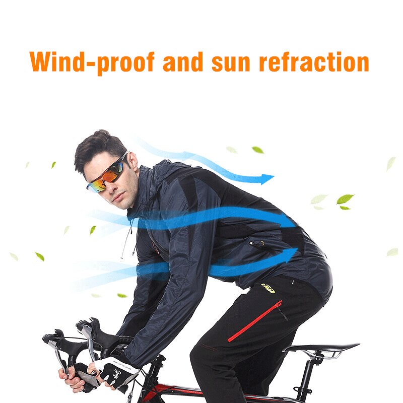 Ultra-light Hooded Bicycle Windproof Jacket