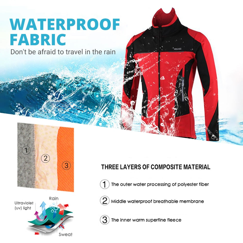 ARSUXEO Fleece Thermal Cycling Jacket