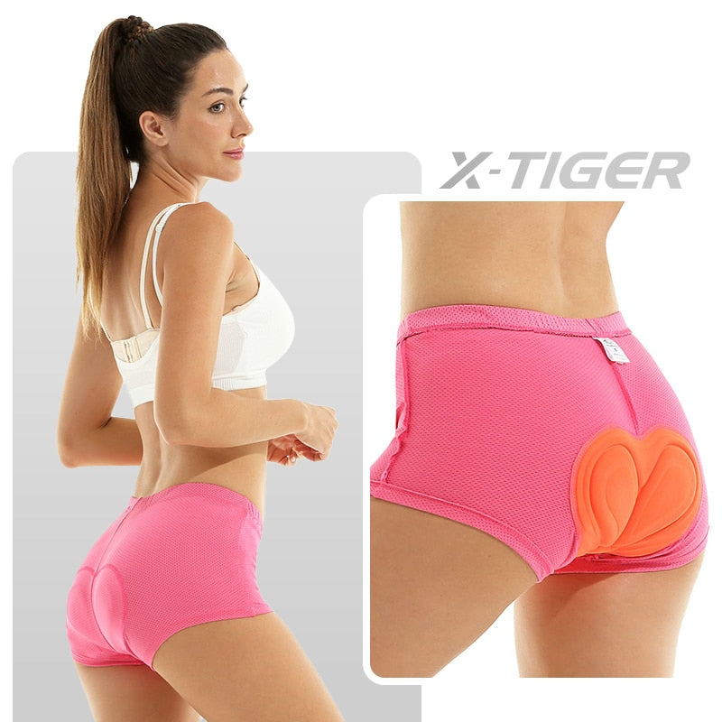 X-TIGER Women Cycling Underwear 3D Gel Padded Riding Shorts